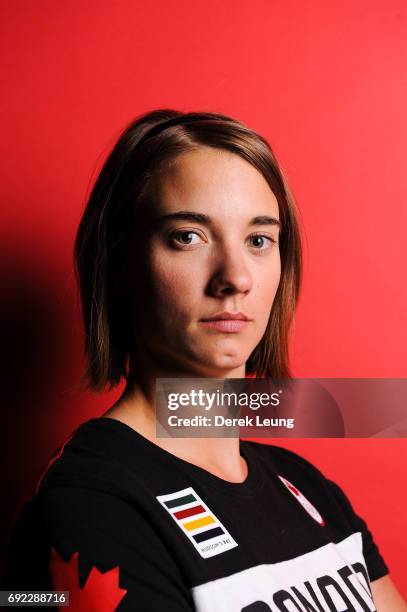 Kimberley McRae poses for a portrait during the Canadian Olympic Committee Portrait Shoot on June 4, 2017 in Calgary, Alberta, Canada.