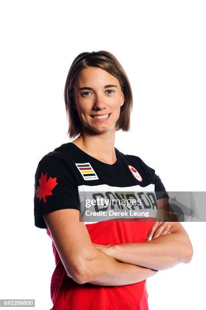 Kimberley McRae poses for a portrait during the Canadian Olympic Committee Portrait Shoot on June 4, 2017 in Calgary, Alberta, Canada.