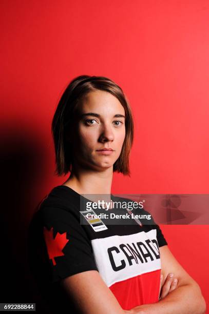 Kimberley McRae poses for a portrait during the Canadian Olympic Committee Portrait Shoot on June 4, 2017 in Calgary, Alberta, Canada.