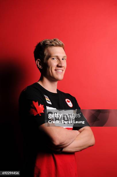 Scott Gow poses for a portrait during the Canadian Olympic Committee Portrait Shoot on June 4, 2017 in Calgary, Alberta, Canada.