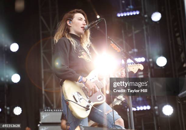 Emily Kokal of Warpaint performs live onstage during 2017 Governors Ball Music Festival - Day 3 at Randall's Island on June 4, 2017 in New York City.