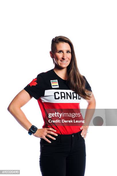 Ivanie Blondin poses for a portrait during the Canadian Olympic Committee Portrait Shoot on June 4, 2017 in Calgary, Alberta, Canada.
