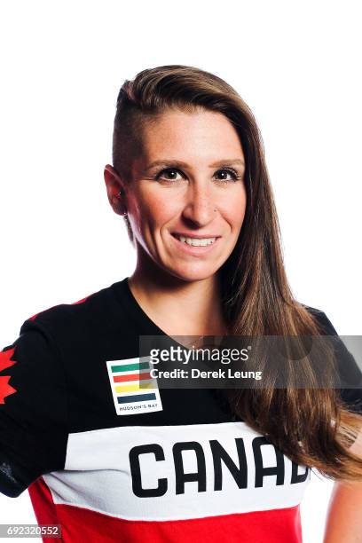 Ivanie Blondin poses for a portrait during the Canadian Olympic Committee Portrait Shoot on June 4, 2017 in Calgary, Alberta, Canada.