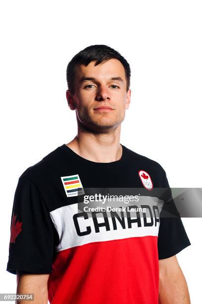 Justin Snith poses for a portrait during the Canadian Olympic Committee Portrait Shoot on June 4, 2017 in Calgary, Alberta, Canada.