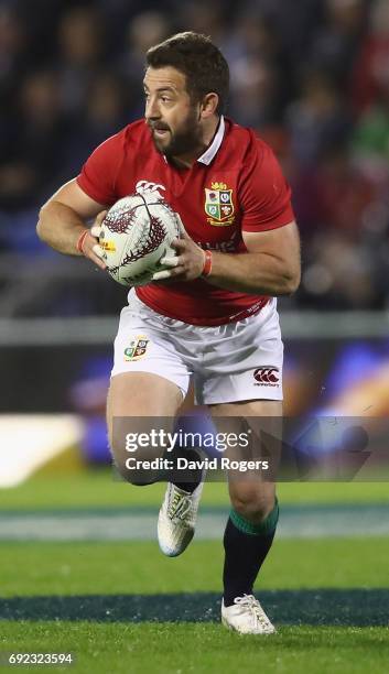 Greig Laidlaw of the Lions runs with the ball during the match between the New Zealand Provincial Barbarians and the British & Irish Lions at Toll...