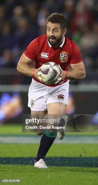 Greig Laidlaw of the Lions runs with the ball during the match between the New Zealand Provincial Barbarians and the British & Irish Lions at Toll...