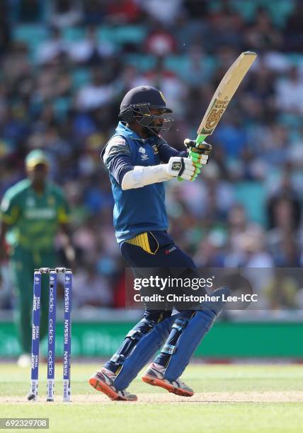 Upul Tharanga of Sri Lanka in action during the ICC Champions Trophy Group B match between Sri Lanka and South Africa at The Kia Oval on June 3, 2017...