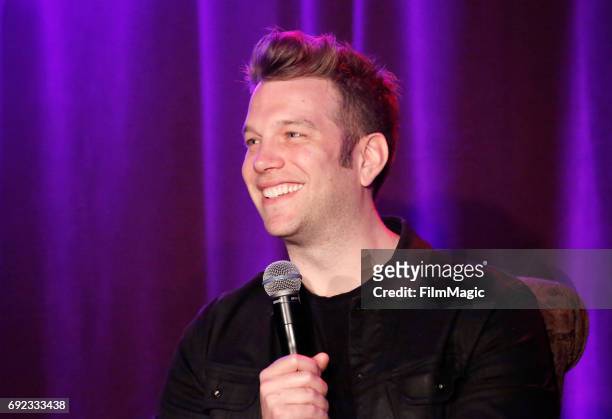 Comedian Anthony Jeselnik performs onstage at Room 415 Comedy Club during Colossal Clusterfest at Civic Center Plaza and The Bill Graham Civic...