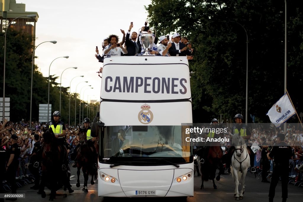 Real Madrid celebrates UEFA Champions League victory