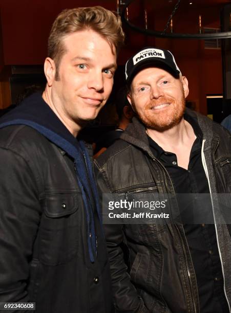 Comedians Anthony Jeselnik and Bill Burr at the Colossal Clusterfest Party during Colossal Clusterfest at Civic Center Plaza and The Bill Graham...