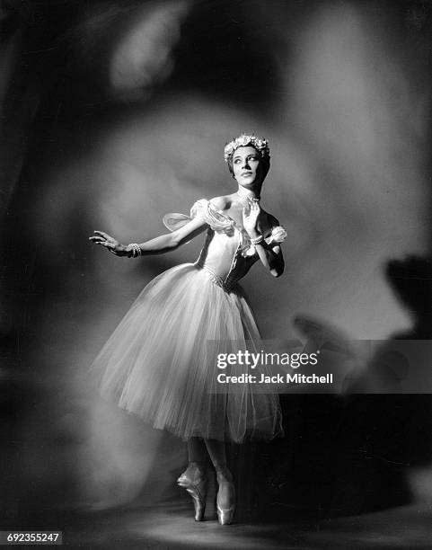American Ballet Theatre dancer Toni Lander in "La Sylphide", 1966.