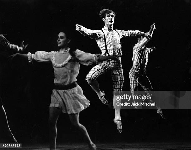 Harkness Ballet dancers Lone Isaksen, Roderick Drew and Vincene Nebrada in "Hearts, Meadows and Flags" in 1966.