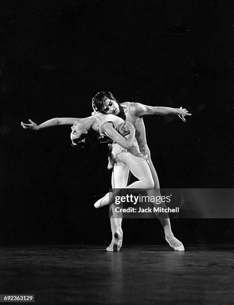 Harkness Ballet dancers Helgi Tomasson and Lone Isaksen in "Dapnis and Chloe" in 1966.