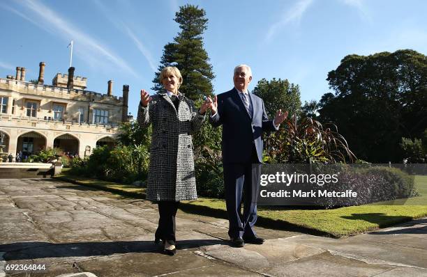 Secretary of State Rex Tillerson and Australian Minister for Foreign Affairs Julie Bishop take a garden walk at Government House for the 2017...