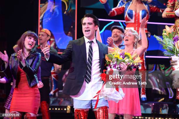 Brendon Urie of Panic! At The Disco makes his broadway debut In "Kinky Boots" at Al Hirschfeld Theatre on June 4, 2017 in New York City.