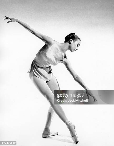 New York City Ballet dancer Allegra Kent performing in 1962.