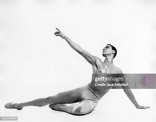 New York City Ballet dancer Jacques d'Amboise in "Apollo" in 1962.