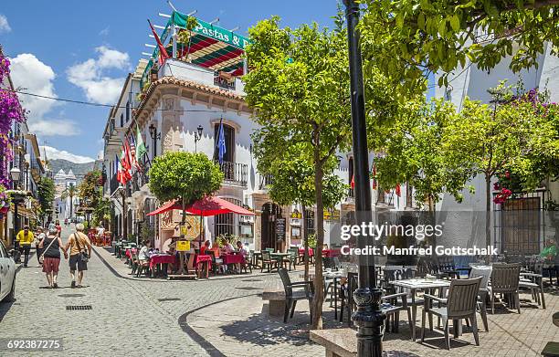 casco antiguo marbella old town - marbella stock pictures, royalty-free photos & images