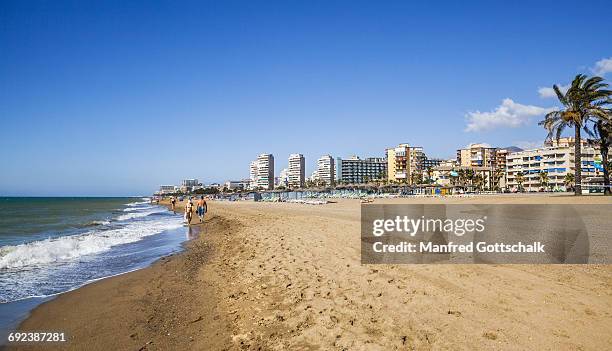 playamar beach torremolinos - torremolinos stock pictures, royalty-free photos & images