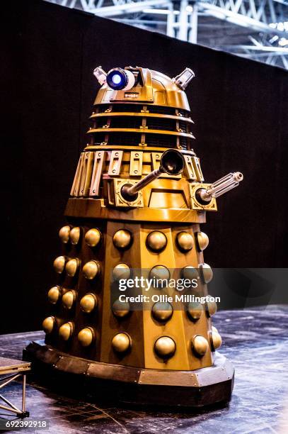 Cosplayer in character a Dalek from Dr Who at The Birmingham Film and Comic Con, Collectormaina 24 at NEC Arena on June 4, 2017 in Birmingham,...