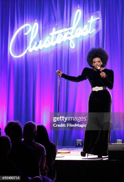 Bob the Drag Queen performs onstage at the Larkin Comedy Club during Colossal Clusterfest at Civic Center Plaza and The Bill Graham Civic Auditorium...