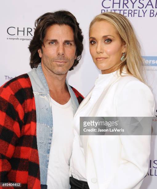 Greg Lauren and Elizabeth Berkley attend the 16th annual Chrysalis Butterfly Ball on June 3, 2017 in Brentwood, California.
