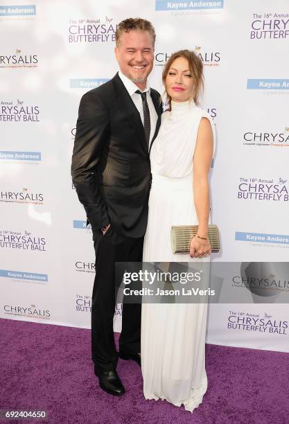 Actor Eric Dane and actress Rebecca Gayheart attend the 16th annual Chrysalis Butterfly Ball on June 3, 2017 in Brentwood, California.