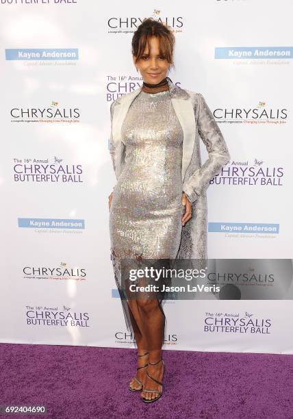 Actress Halle Berry attends the 16th annual Chrysalis Butterfly Ball on June 3, 2017 in Brentwood, California.