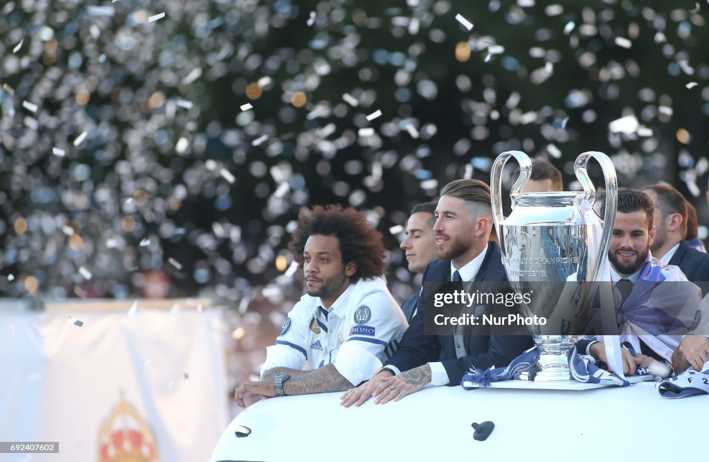 Real Madrid Celebrate UEFA Champions League Victory In Madrid