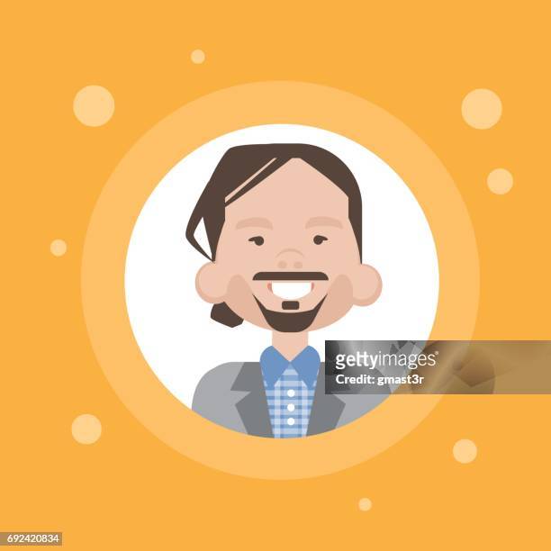Perfil Icono Masculino Avatar Retratos De Dibujos Animados Hombre Cara  Persona Informal Ilustración de stock - Getty Images