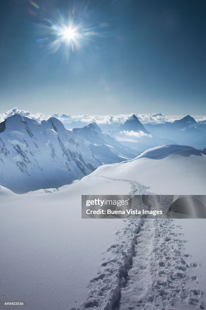 Footprints in the snow