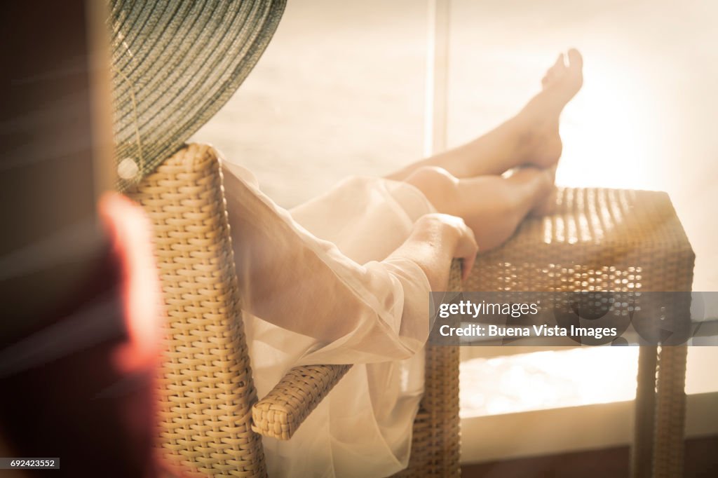 Woman on a cruise ship