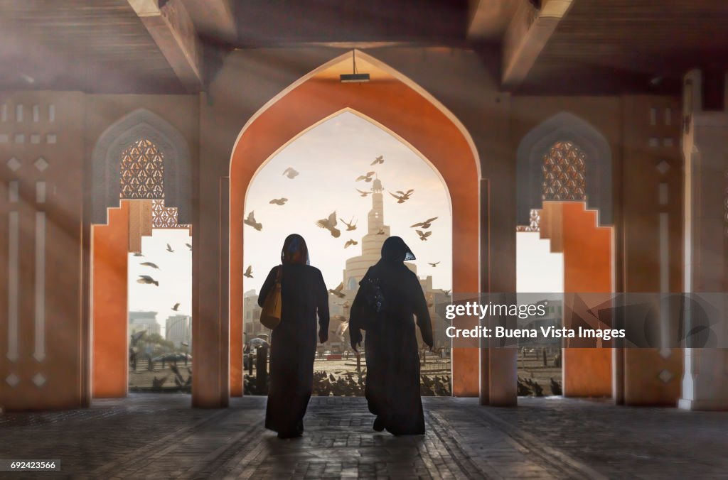 Two arab women in a suck