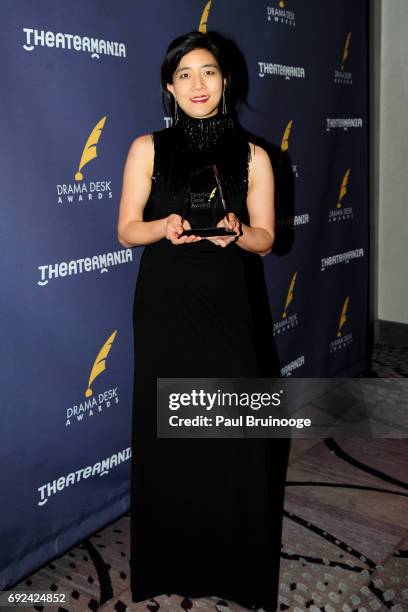 Mimi Lien attends 2017 Drama Desk Awards - Press Room at Marriot Marquis on June 4, 2017 in New York City.