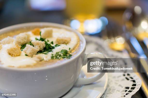 soup - servierfertig stock pictures, royalty-free photos & images