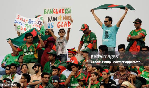 Bangladesh supporters during the ICC Cricket World Cup group B match between England and Bangladesh in Chittagong March 11, 2011.