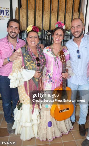 Antonio Tejado and Maria del Monte during El Rocio, a traditional Spanish pilgrimage on June 2, 2017 in Huelva, Spain.