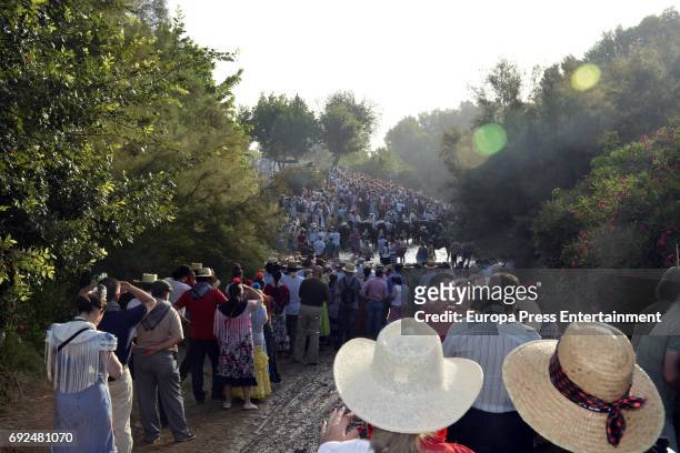 Pilgrims during El Rocio, a traditional Spanish pilgrimage on June 2, 2017 in Huelva, Spain.