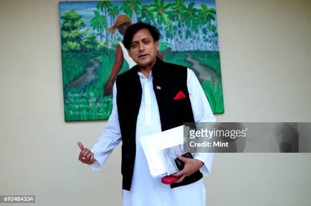 Profile shoot of Shashi Tharoor, Member of Parliament - Lok Sabha.