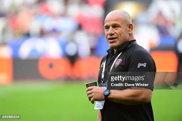 Toulon rugby consultant Richard Cockerill during the Top 14 Final between RC Toulon and Clermont Auvergne at Stade de France on June 4, 2017 in...