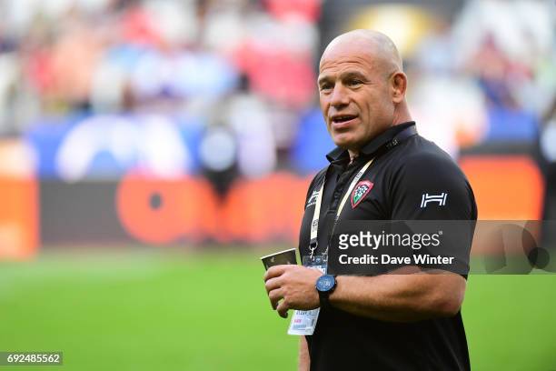 Toulon rugby consultant Richard Cockerill during the Top 14 Final between RC Toulon and Clermont Auvergne at Stade de France on June 4, 2017 in...