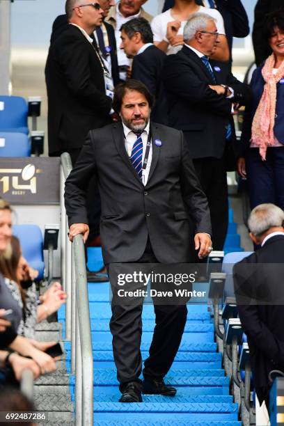 Vice President of the French Rugby Federation Serge Simon during the Top 14 Final between RC Toulon and Clermont Auvergne at Stade de France on June...