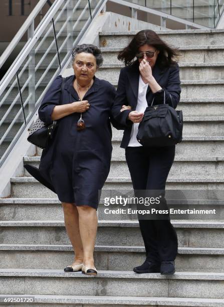 Elena Benarroch attends the funeral chapel for the fashion designer David Delfin at Dress Museum on June 4, 2017 in Madrid, Spain.