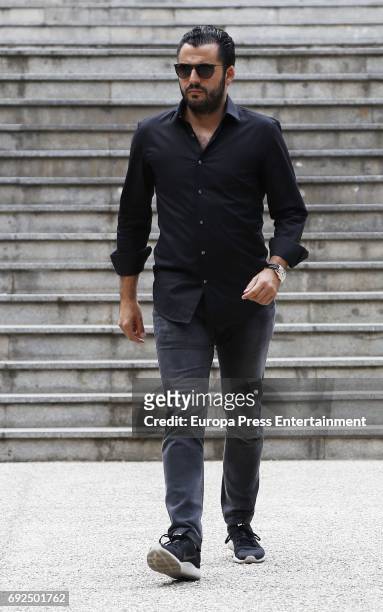 Emiliano Suarez attends the funeral chapel for the fashion designer David Delfin at Dress Museum on June 4, 2017 in Madrid, Spain.