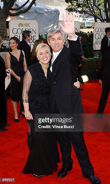 "Moulin Rouge" director Baz Luhrmann and his wife Catherine attend the 59th Annual Golden Globe Awards at the Beverly Hilton Hotel January 20, 2002...