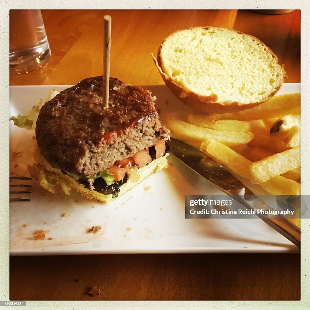 Burger and Chips