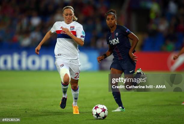 Pauline Bremer of Olympique Lyonnais during the UEFA Women's Champions League Final match between Lyon and Paris Saint Germain at Cardiff City...