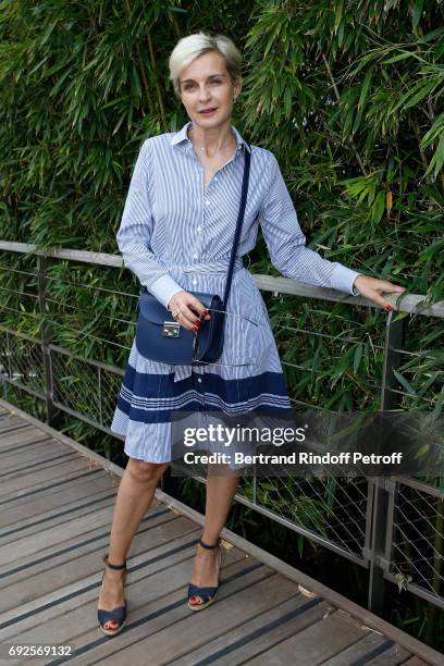 Melita Toscan du Plantier attends the 2017 French Tennis Open - Day Height at Roland Garros on June 4, 2017 in Paris, France.