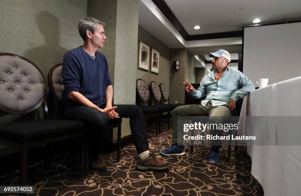 Amir Bar-Lev , director of Grateful Dead documentary LONG STRANGE TRIP, screening at Hot Docs Festival, is seen with Grateful Dead archivist and...