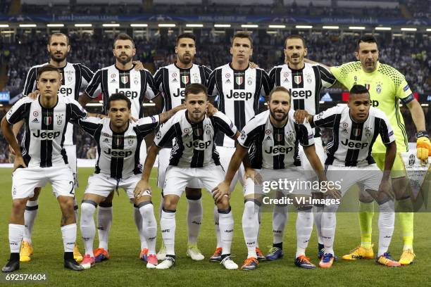 Giorgio Chellini of Juventus FC, Andrea Barzagli of Juventus FC, Sami Khedira of Juventus FC, Mario Mandzukic of Juventus FC, Leonardo Bonucci of...